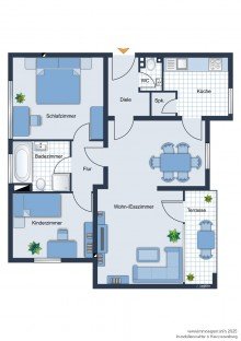 3Grundriss Toller Grundriss und herrlicher Fernblick - f�r Selbstnutzer oder Kapitalanleger -VERKAUFT-