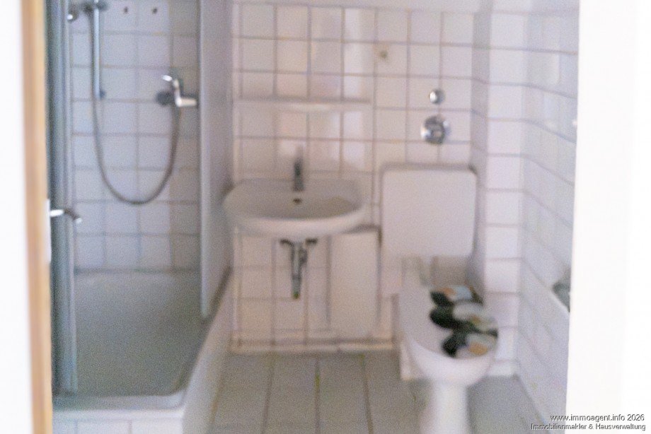 Badezimmer mit Dusche Erdgeschosswohnung Bielefeld