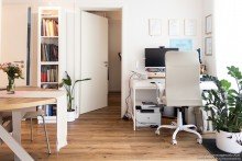Wohnen und Arbeiten Attraktive, barrierefreie Zweizimmerwohnung im Erdgeschoss mit Terrasse in moderner Stadtvilla