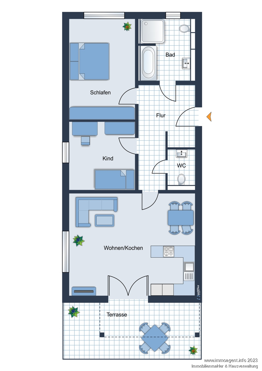 Grundriss Erdgeschosswohnung Bielefeld