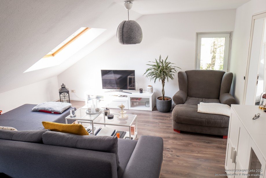 Wohnzimmer Dachgeschosswohnung Bielefeld