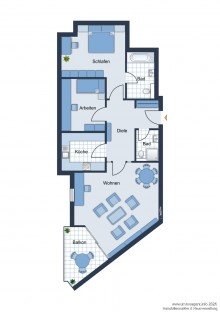 Grundriss Gro�z�gige Dreizimmerwohnung im Zentrum Brackwedes zur Selbstnutzung oder zur Kapitalanlage