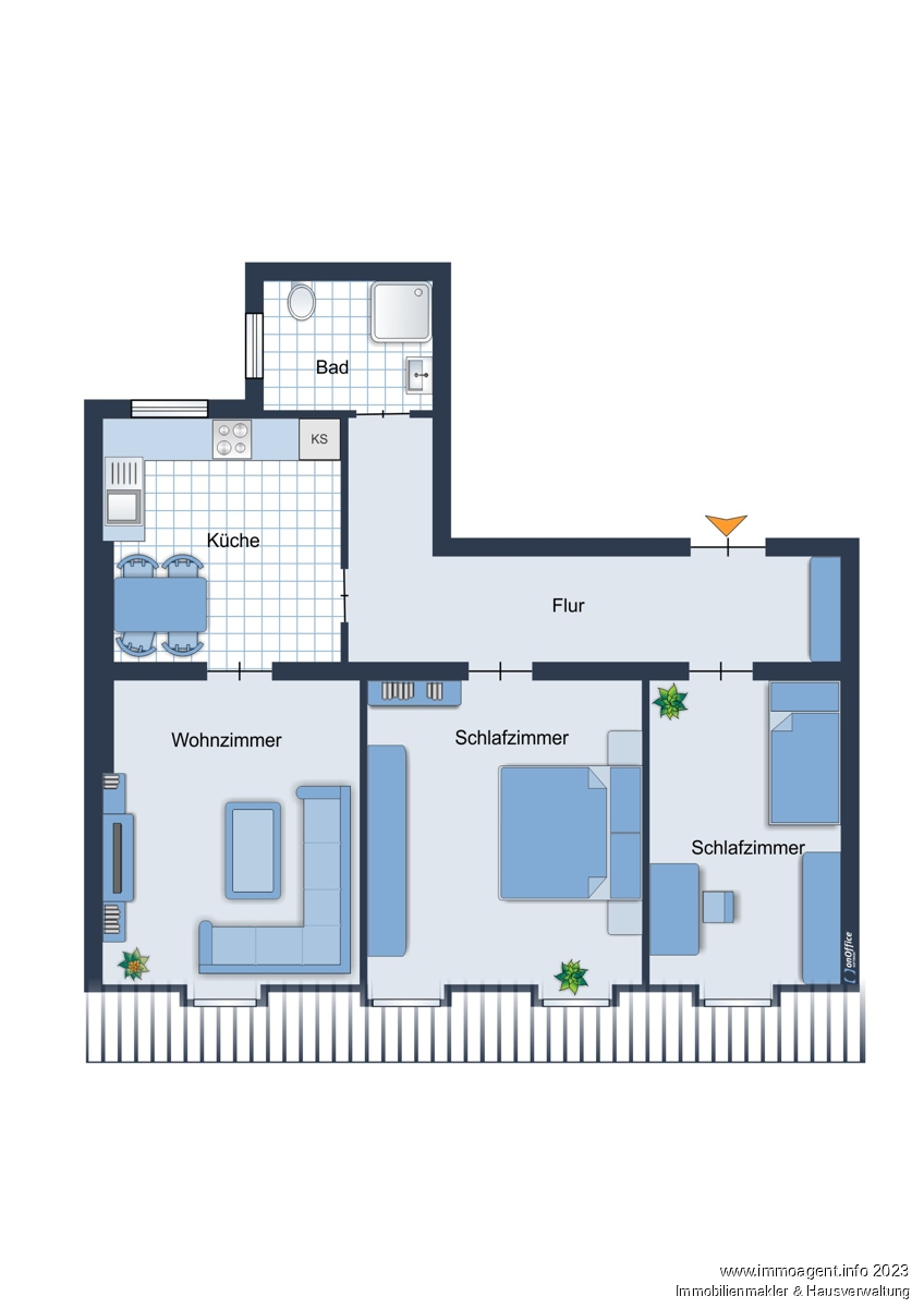 Grundriss Dachgeschosswohnung Bielefeld