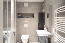 Badezimmer mit Waschmaschinenstellplatz Attraktive Zweieinhalbzimmer-Erdgeschosswohnung in Heepen