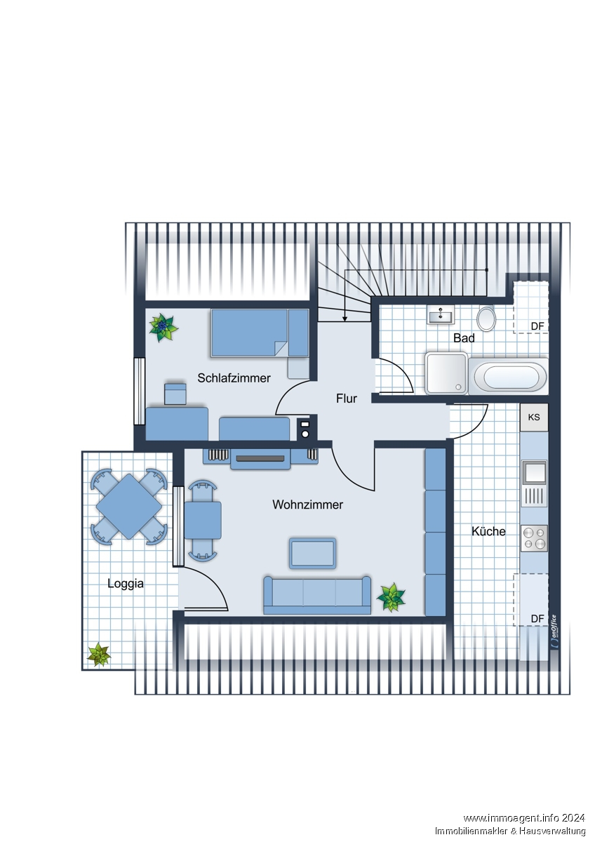 Grundriss DG links Mehrfamilienhaus Bielefeld