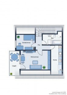 Grundriss DG links Top gepflegtes Mehrfamilienhaus zentral und ruhig in Brackwede  -VERKAUFT-