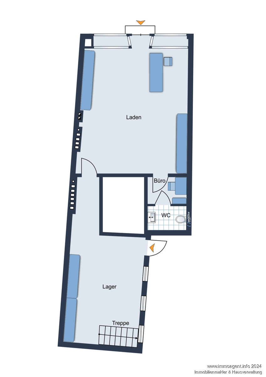 23337_Grundriss Einzelhandelsladen Bielefeld