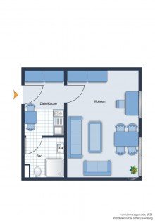 24395_Grundriss Optimal f�r Kapitalanleger - Studierendenappartment in Bielefeld-Dornberg -VERKAUFT-