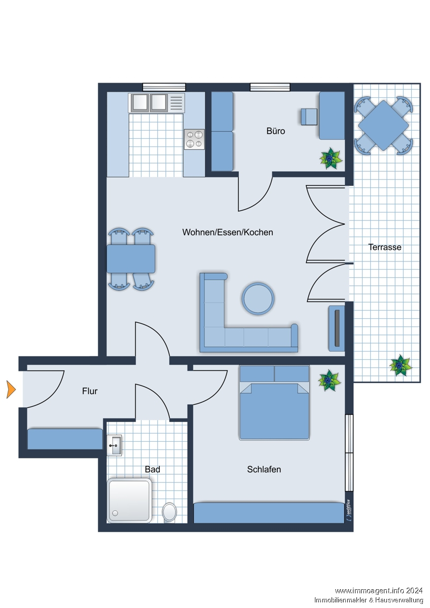 Grundriss_3_Zimmer Erdgeschosswohnung Bielefeld
