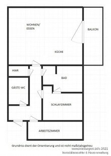 Grundriss Moderne Dreizimmerwohnung mit  Loftcharakter  in Rathausn�he -VERMIETET-