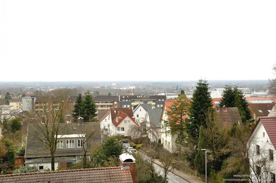Aussicht vom Balkon Dachgeschosswohnung Bielefeld