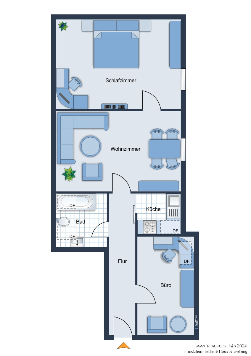 Grundriss Dachgeschosswohnung Bielefeld