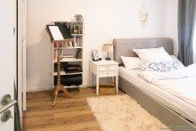 Schlafzimmer Bild 1 Attraktive, barrierefreie Zweizimmerwohnung im Erdgeschoss mit Terrasse in moderner Stadtvilla