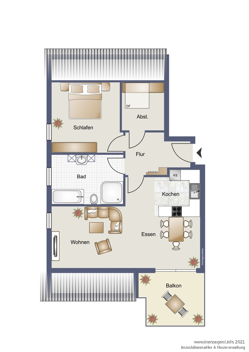 Grundriss Dachgeschosswohnung Bielefeld