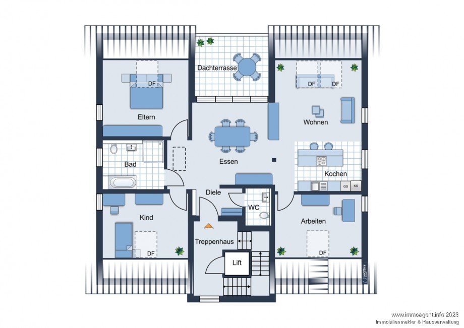 Grundriss Dachgeschosswohnung Bielefeld