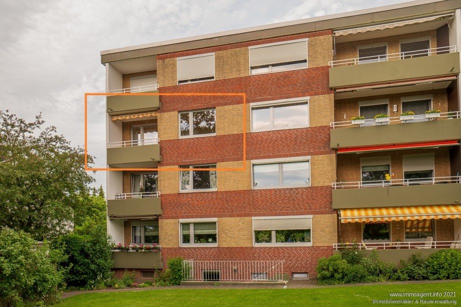 Ansicht von der Gartenseite Etagenwohnung Bielefeld