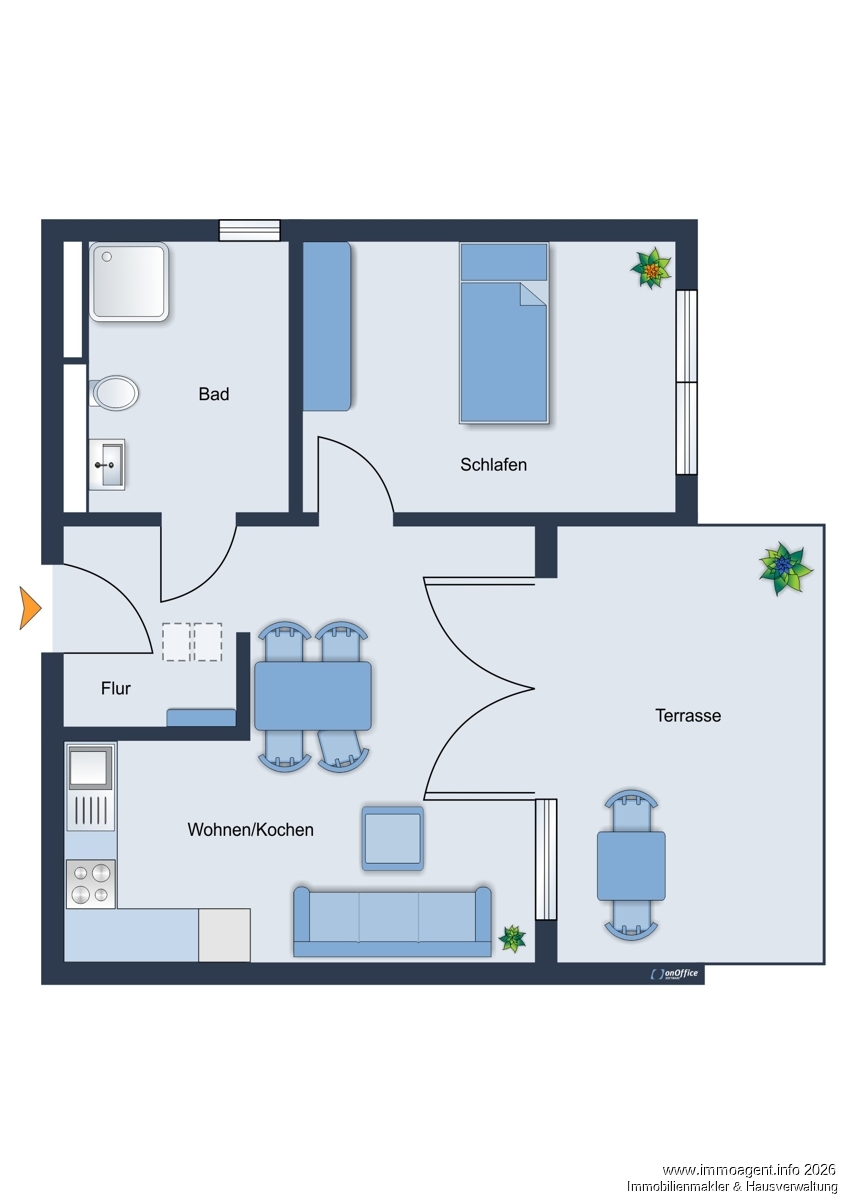 Grundriss Erdgeschosswohnung Bielefeld