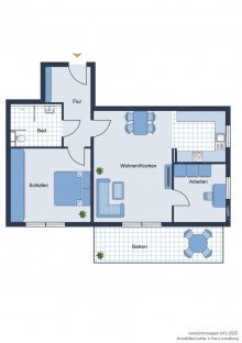 Grundriss Attraktive Neubauwohnung in Unin�he -VERMIETET-