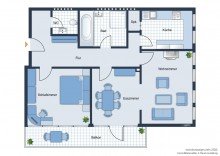 Grundriss Sch�ne Dreizimmerwohnung mit Blick auf das Alte Rathaus -VERMIETET-