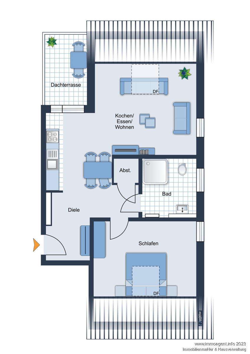 Grundriss Dachgeschosswohnung Bielefeld