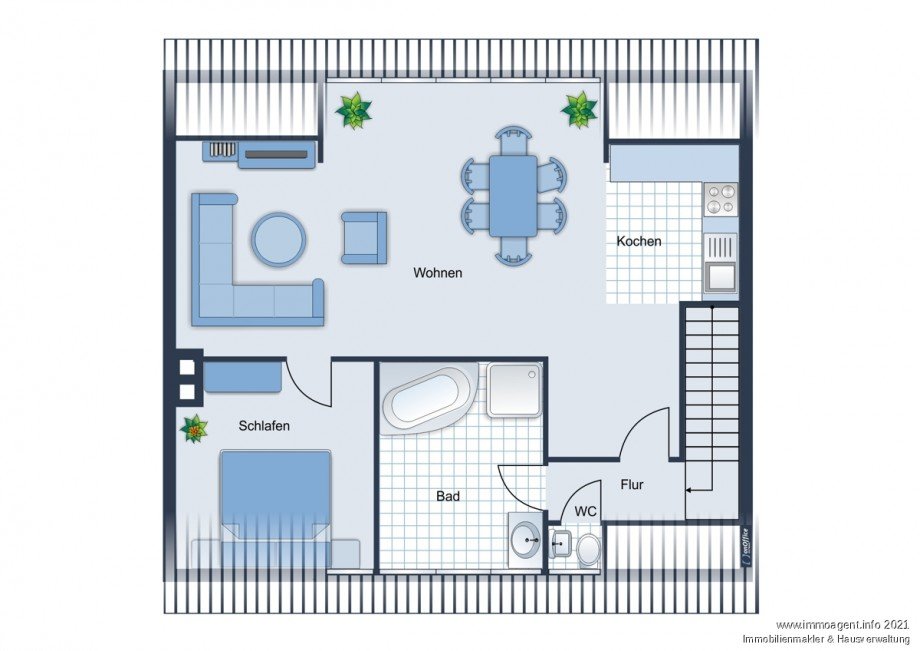 Grundriss Dachgeschosswohnung Bielefeld