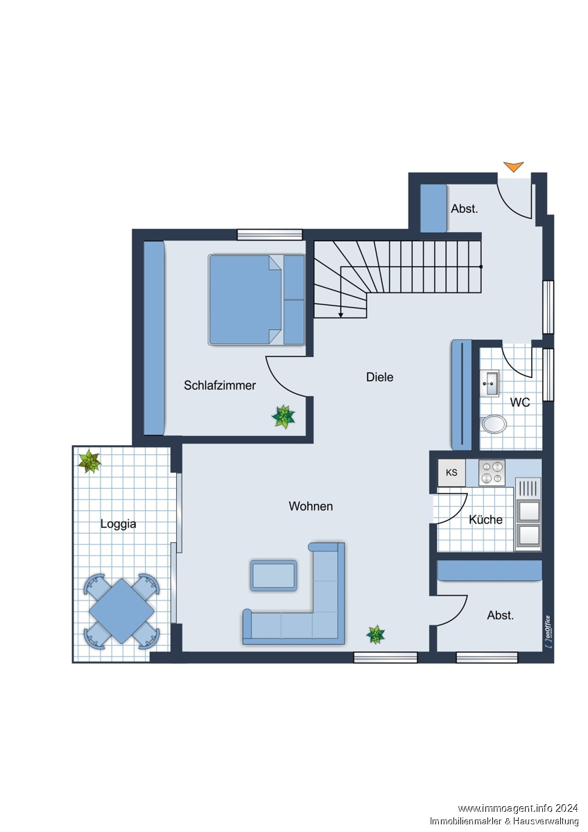 Grundriss OG links Mehrfamilienhaus Bielefeld