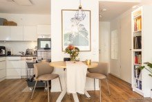 Essbereich Attraktive, barrierefreie Zweizimmerwohnung im Erdgeschoss mit Terrasse in moderner Stadtvilla