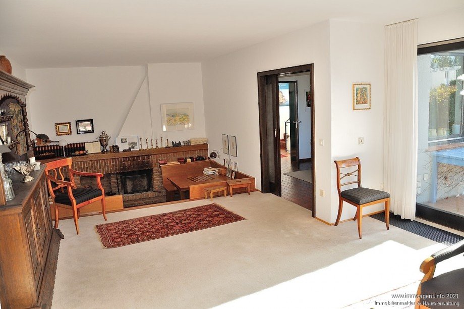 Wohnzimmer mit Kaminecke Doppelhaush�lfte Bielefeld / Gellershagen