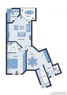 Grundriss Zentral gelegene gro�z�gige Wohnung mit 2,5 Zimmern in Brackwede -VERKAUFT-