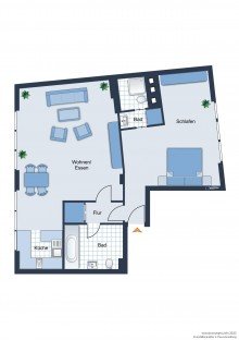 Grundriss Au�ergew�hnliche Zweizimmerwohnung mit  Loftcharakter  in der Bielefelder Altstadt