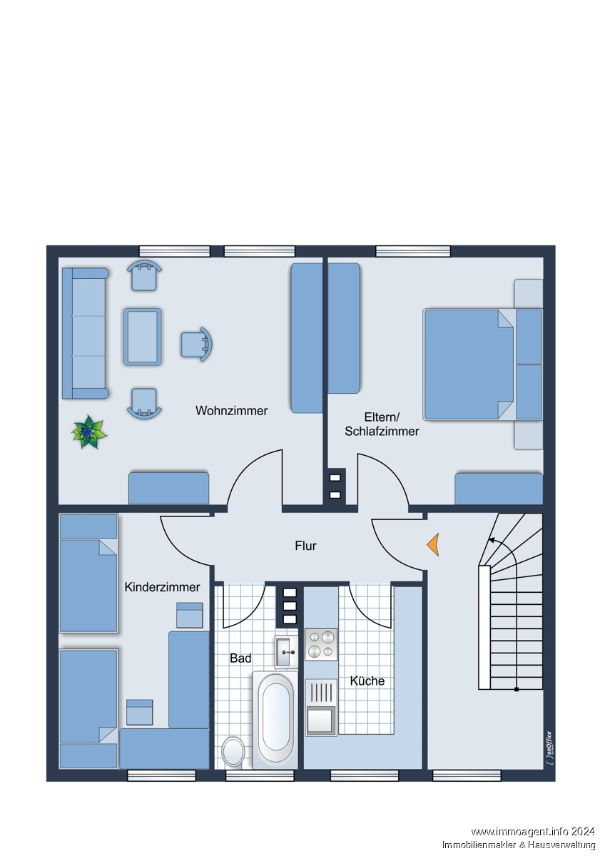 Grundriss OG Reihenhaus Bielefeld