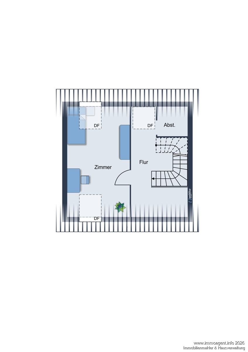 Grundriss Dach Dachgeschosswohnung Bielefeld