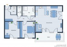 Grundriss Sonnendurchflutete und gro�z�gige Dreizimmerwohnung nahe der Uni