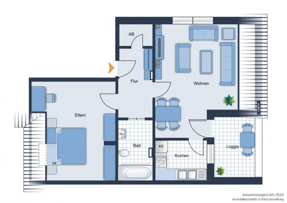 Grundriss Dachgeschosswohnung Bielefeld