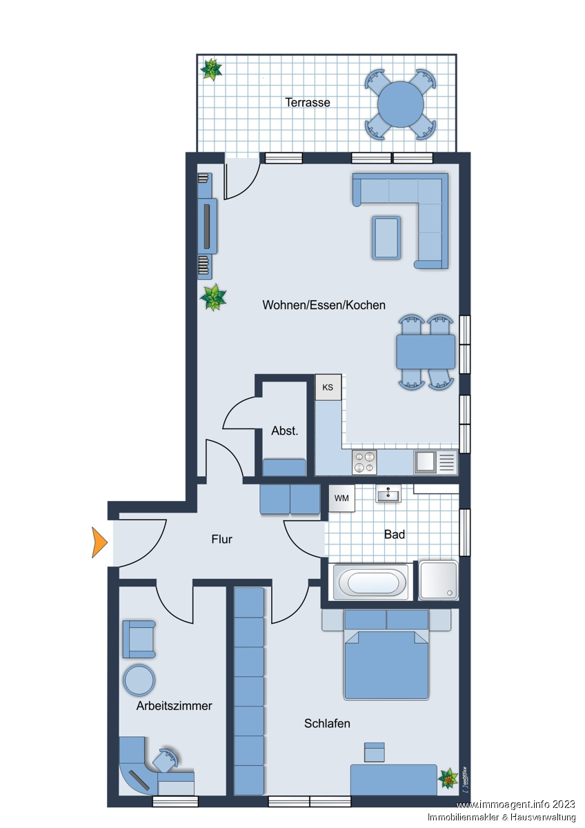 Grundriss Erdgeschosswohnung Bielefeld