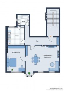 Grundriss Gro�z�gige, helle P�rchenwohnung in der Bielefelder Altstadt