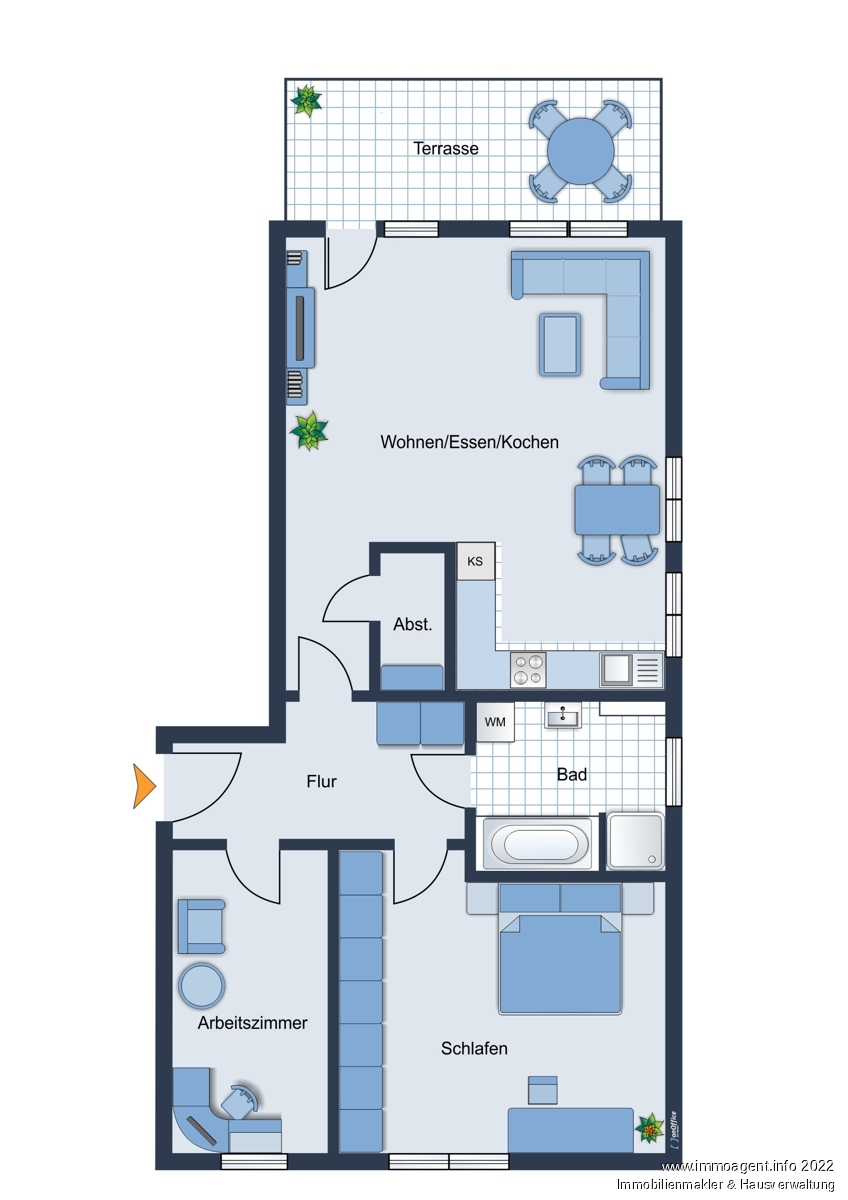 Grundriss Erdgeschosswohnung Bielefeld