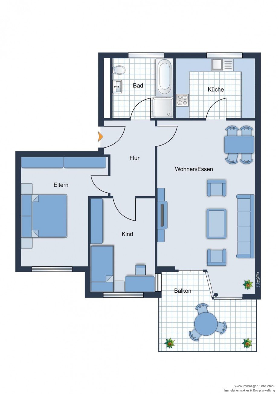 12002_Grundriss Etagenwohnung Bielefeld