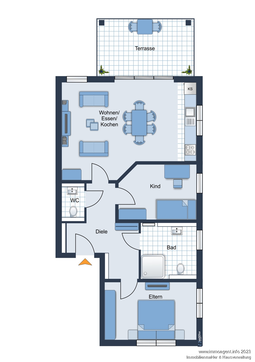 Grundriss Erdgeschosswohnung Bielefeld