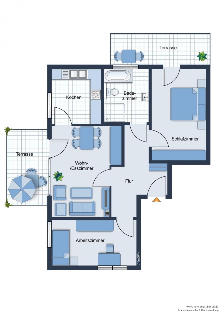 Grundriss Erdgeschosswohnung Bielefeld