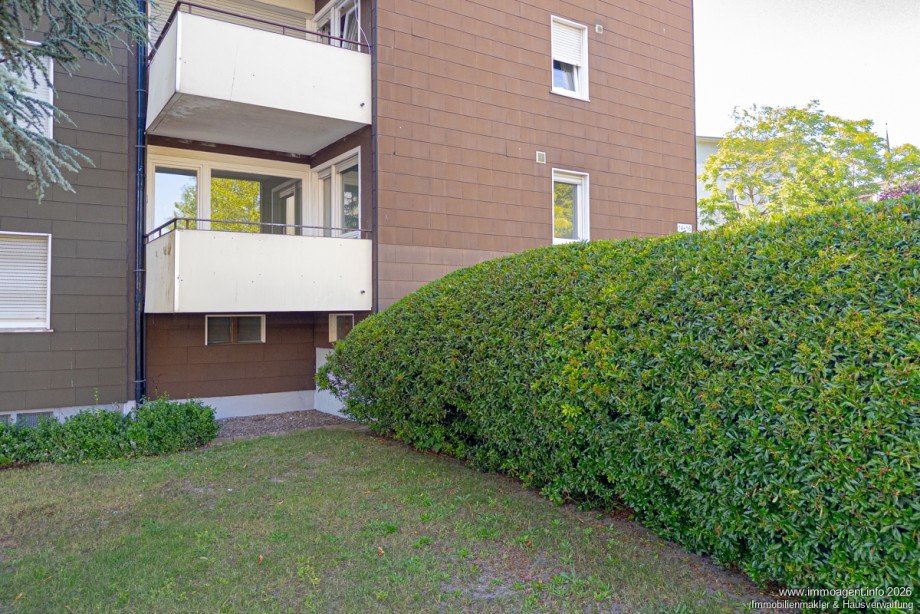 Balkon Au�enansicht Erdgeschosswohnung Bielefeld