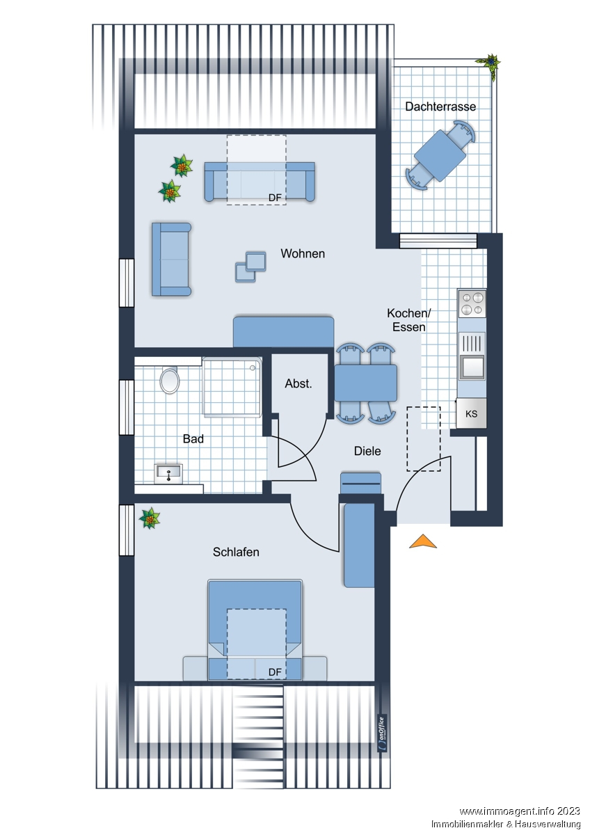 Grundriss Dachgeschosswohnung Bielefeld