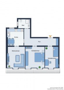 Grundriss Zentrale und WG-geeignete Citywohnung in der Bielefelder Altstadt