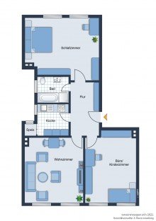 Grundriss Zentral gelegene Dreizimmerwohnung am Alten Rathaus -VERMIETET-