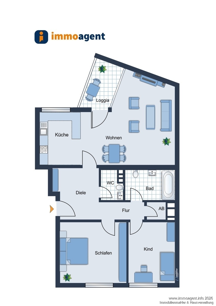 Grundriss Erdgeschosswohnung Bielefeld