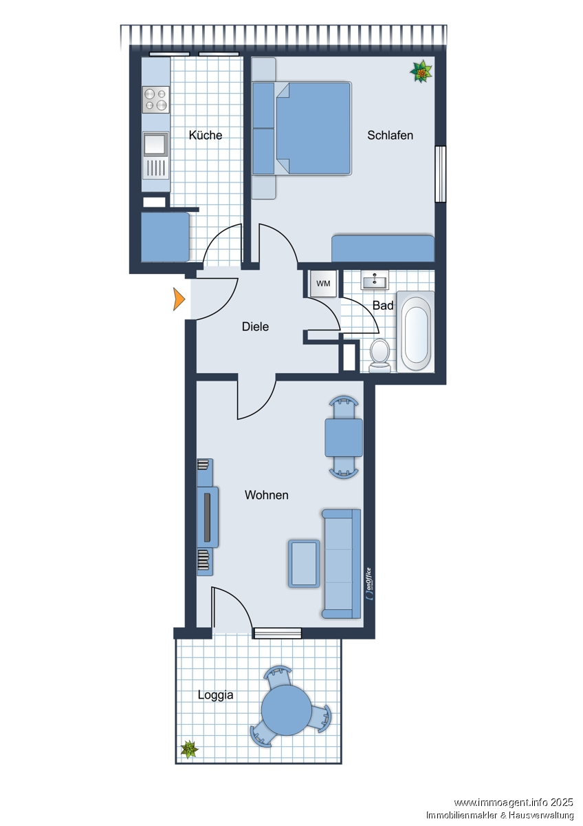 Grundriss Dachgeschosswohnung Bielefeld