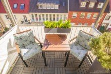 Balkon M�bliertes Appartment nahe dem Landgericht