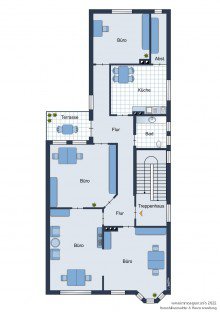 Grundriss Gro�z�gige Altbau-B�roetage nahe dem Landgericht