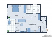 Grundriss Nahe der Uni - kleine Erdgeschosswohnung mit Einbauk�che und Terrasse -VERMIETET-