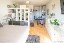 Wohn-/Schlafraum M�bliertes Appartment nahe dem Landgericht